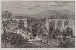 Viaducto en la rama Lime del ferrocarril de Lancaster y Carlisle de Richard Principal Leitch
